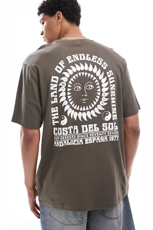 Only & Sons – Oversize-T-Shirt in mit Sonnen-Rückenprint