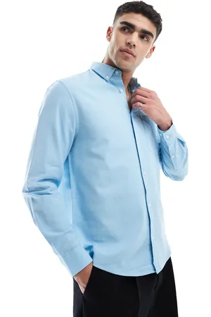 ASOS – Oxford-Hemd in Hellblau mit Regular-Fit-Schnitt