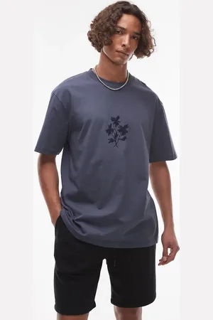 Topman – Premium – Oversize-T-Shirt in mit Blumen-Stickerei