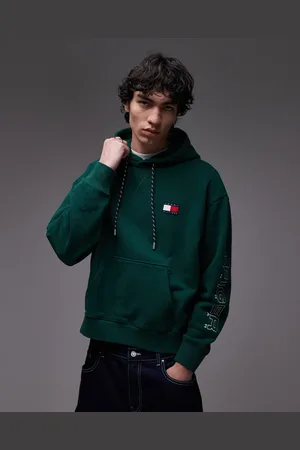 Tommy Hilfiger – Kapuzenpullover in Dunkelgrün mit „Sailing“-Print