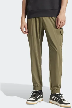 adidas – Essentials – Cargohose in Olive Strata / Schwarz mit kleinem Logo
