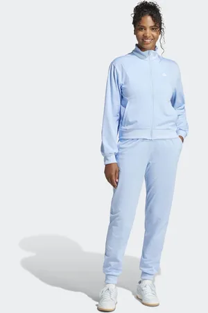 adidas – Essentials – Feel Cozy – Trainingsanzug in Glow Blue