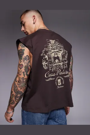 ASOS – Oversize-Tanktop in mit Print auf Vorder- und Rückseite