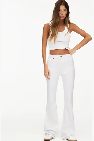 Pull&Bear – Schlagjeans in mit niedrigem Bund