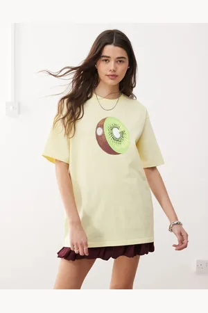Gramicci – Kiwi – T-Shirt in Zitronengelb mit Grafik