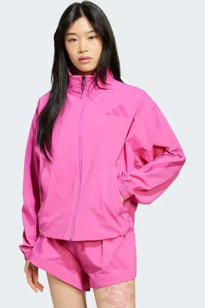 adidas – Adidas Z.N.E. – Gewebte Trainingsjacke in Semi Lucid-Fuchsia mit Reißverschluss