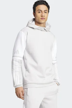 adidas – Squadra 25 – Kapuzenpullover aus Sweatshirt-Stoff in Team-Hellgrau/Weiß