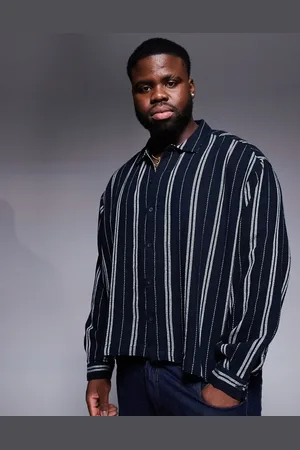 ASOS – Kastiges Oversize-Hemd in mit Streifen