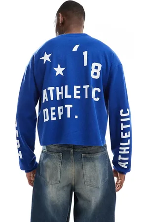 COLLUSION – Langärmliges T-Shirt mit Skater-Schnitt in und Athletic-Print
