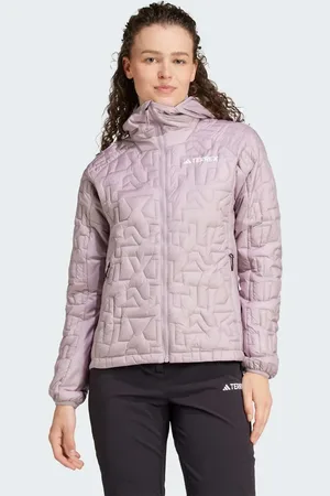 adidas – Terrex Xperior Primaloft – Locker geschnittene, isolierte Kapuzenjacke in Preloved Fig