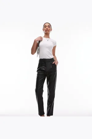 Topshop – Karottenhose aus Kunstleder in