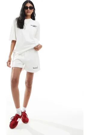 Pull&Bear – Jersey-Shorts in mit „Running Club“-Grafik