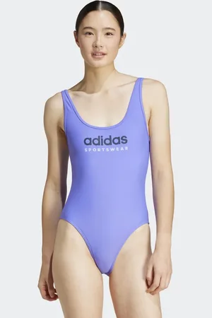 adidas – Sportbekleidung – Badeanzug in Kobaltblau und Dunkelblau mit U-Rückenausschnitt
