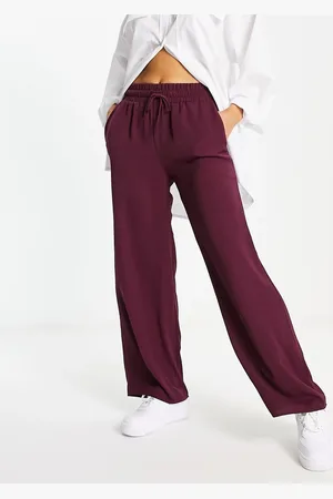 ASOS – Schlupfhose in Pflaume mit weitem Bein