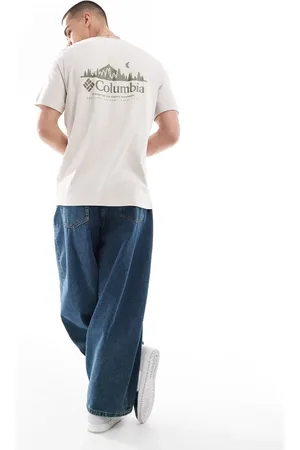 Columbia – Hageman – T-Shirt in Beige mit Grafikprint
