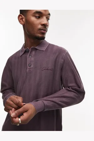 Carhartt – Morrison – Langärmliges Rugby-Shirt in Altlila