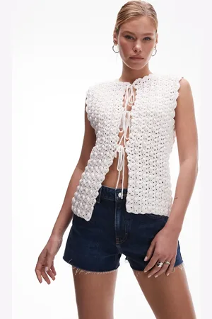 Topshop – Jeans-Shorts in A-Linien-Form in kräftigem