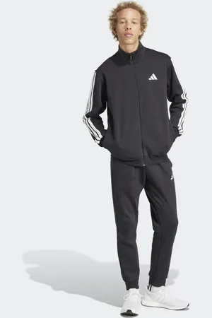 adidas – Sportswear – Basic-Trainingsanzug aus Fleece in mit den drei Streifen