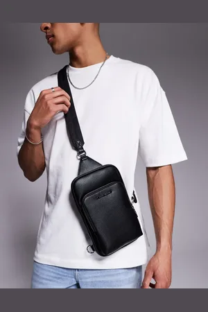 Armani Exchange – Schwarze Pilotentasche zum Umhängen mit Logo