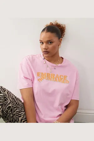 Noisy May – Oversize-T-Shirt in mit Slogan vorn