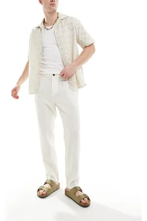 New Look – Hose aus Leinenmix in Sand