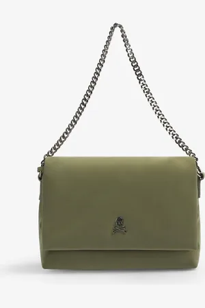 SCALPERS – NY – Tasche in Khaki mit Kettenriemen