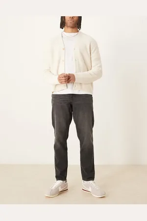 ASOS – Schmal zulaufende Jeans in verwaschenem