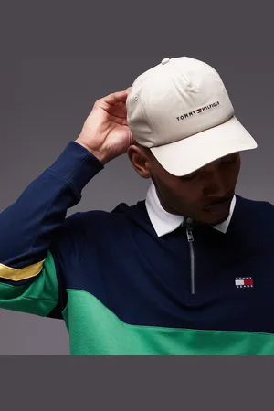 Tommy Hilfiger – Kappe in Beige mit linearem Logo