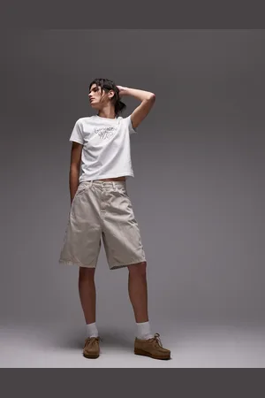 Carhartt – Brandon – Locker geschnittene Jeans-Shorts in Beige