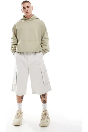Cotton On Cotton On – Sehr weit geschnittene Cargo-Shorts in Stone