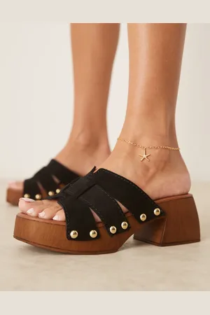 ASOS – Hudson – Clog-Mules aus hochwertigem Wildleder in mit mittelhohem Absatz