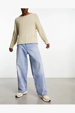 Weekday – Astro – Jeans in Blue-Delight-Waschung mit weitem, lockerem Schnitt