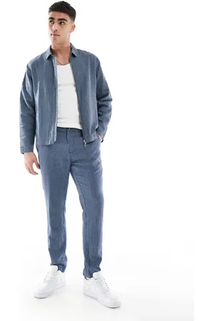 New Look – Gestreifte Leinenmix-Hose in , Kombiteil