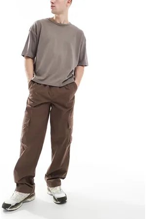 Cotton On Cotton On – Weit geschnittene Cargohose in Schokobraun