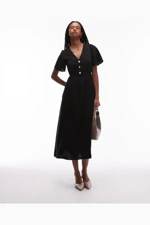 & OTHER STORIES – Midaxi-Kleid in mit Flatterärmeln