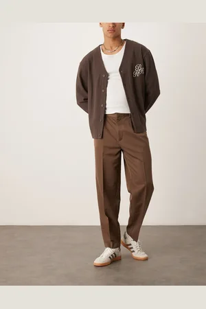 ASOS – Elegante, schmal zulaufende Oversize-Hose in mit Bundfalten