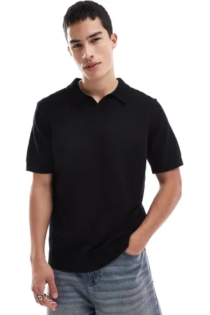 JACK & JONES Premium – Bouclé-Polohemd in mit Schlitz-Ausschnitt und Struktur
