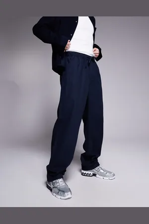 ASOS – Baggy Fit Leinenmix-Hose in