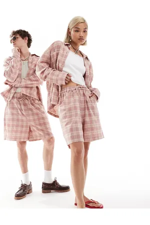 Reclaimed – Unisex-Shorts in kariertem , Kombiteil