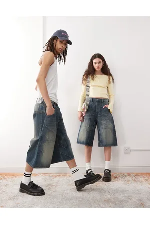 Cheap Monday – Dunno – Unisex-Jorts in Canyon-blauer Vintage-Waschung