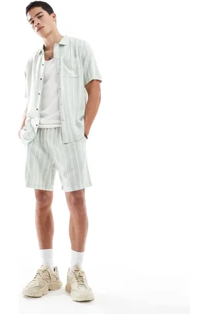 New Look – Shorts aus Leinenmix in gestreiftem , Kombiteil