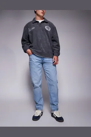 ASOS – Karottenjeans in hellblauer Waschung