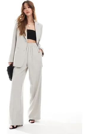 VERO MODA – Hose in Blaugrau mit elastischem Bund, Kombiteil