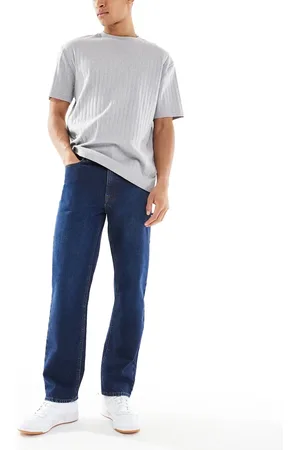 ASOS – Jeans mit geradem Bein in verwaschenem Dunkelblau