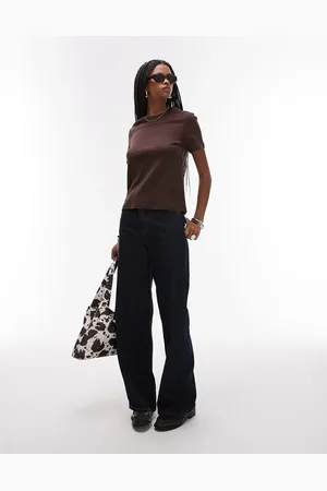 MANGO – Hochwertiges T-Shirt in Schokobraun