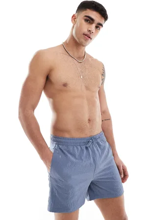 Only & Sons – Seersucker-Badeshorts in