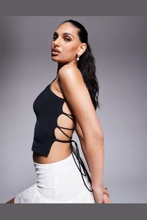 Princess Polly – Anschmiegsames Camisole-Top in mit geschnürter Rückseite und eckigem Ausschnitt