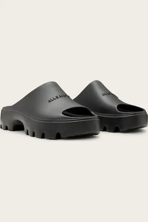 AllSaints – Eclipse – Sandalen aus Gummi in mit Plateausohle