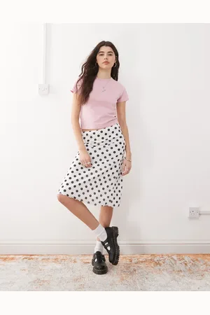 Reclaimed – Midirock mit Polka-Dot-Print