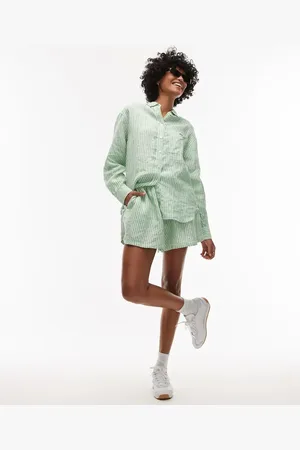 Lacoste – Gestreifte Bermuda-Shorts in und Weiß, Kombiteil